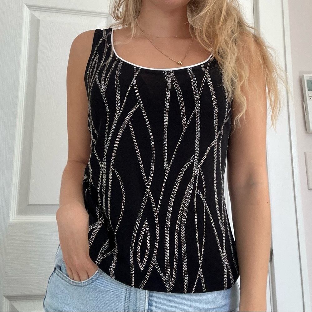 Sparkly 2000s y2k vintage top - Picture 2 of 6